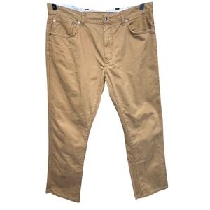 Eddie Bauer Men's Size 38x32 Straight Fit Legend Wash Tan Casual Pants 5 Pocket